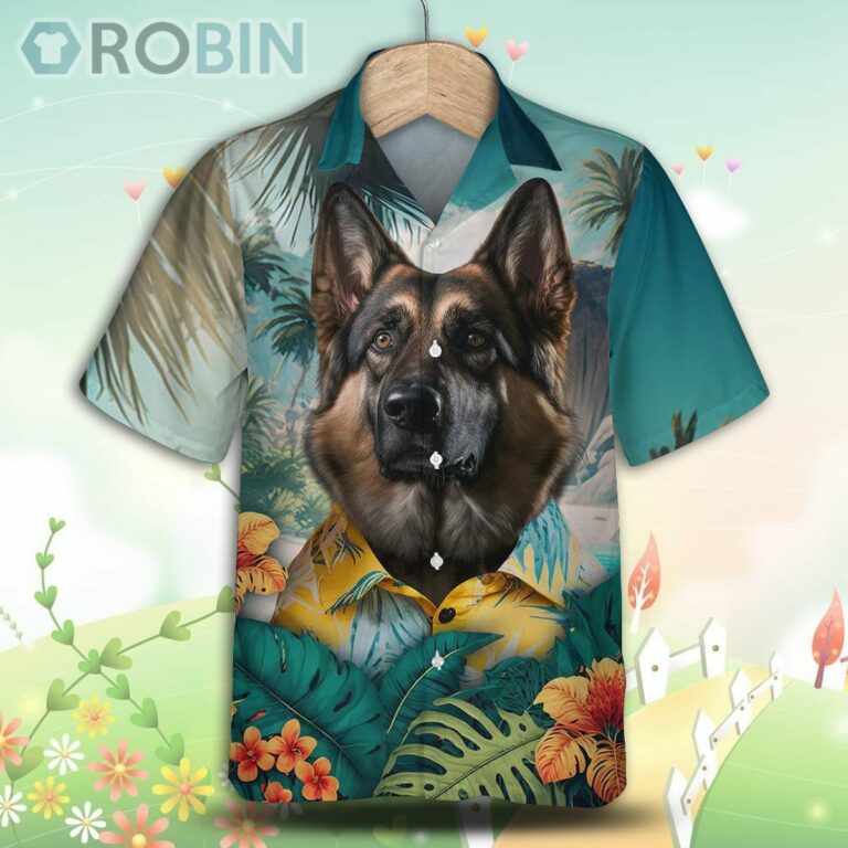 German Shepherd Tropical Hawaiian Shirt, For Love Dog Shirt