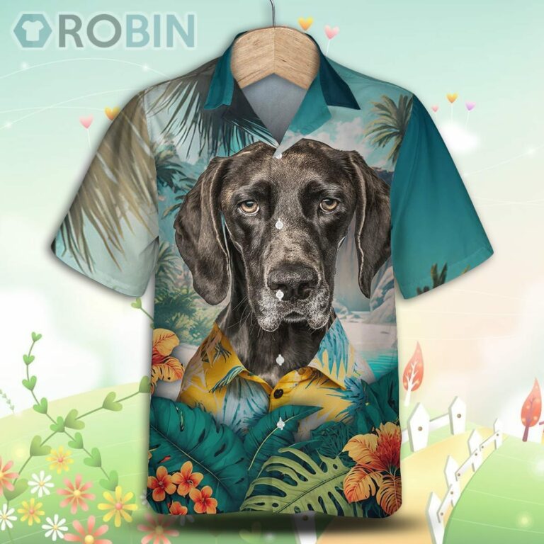 German Shorthaired Pointer Tropical Hawaiian Shirt, For Love Dog Shirt