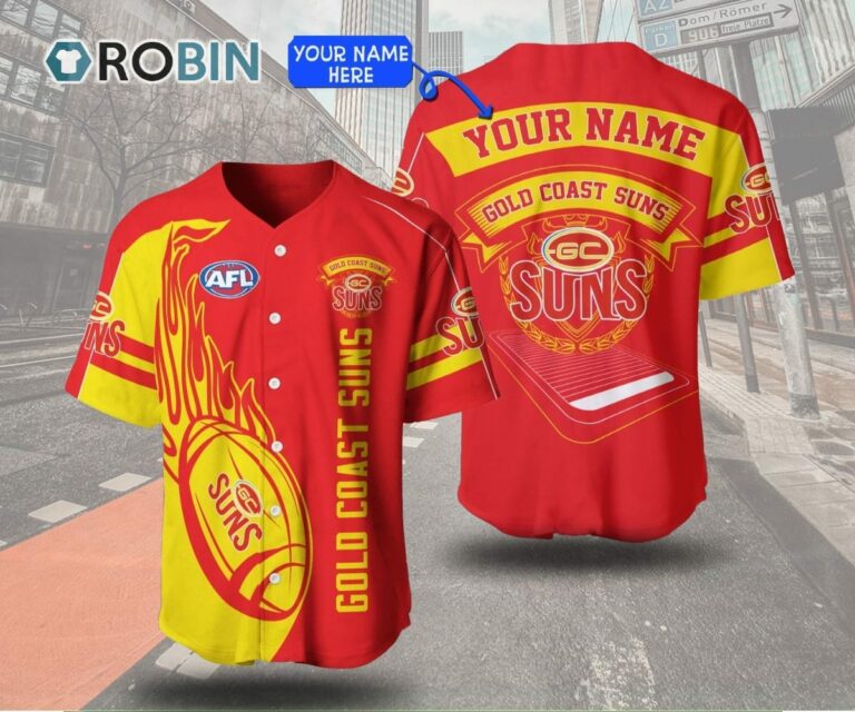 Gold Coast Football Club Baseball Jersey Personalized