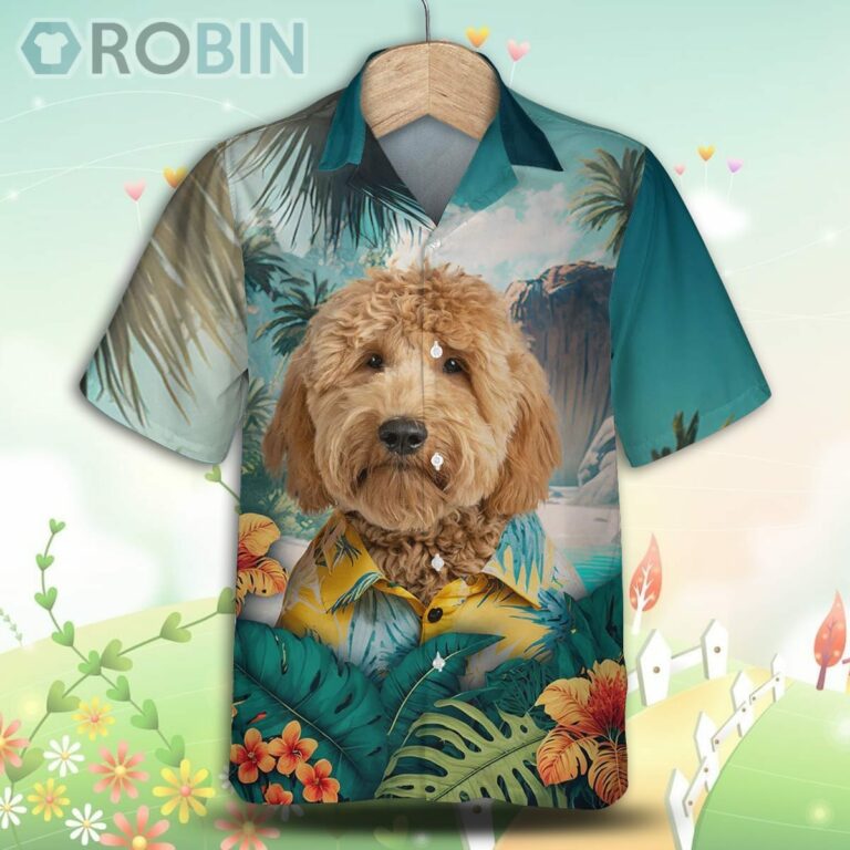 Goldendoodle Tropical Hawaiian Shirt, For Love Dog Shirts