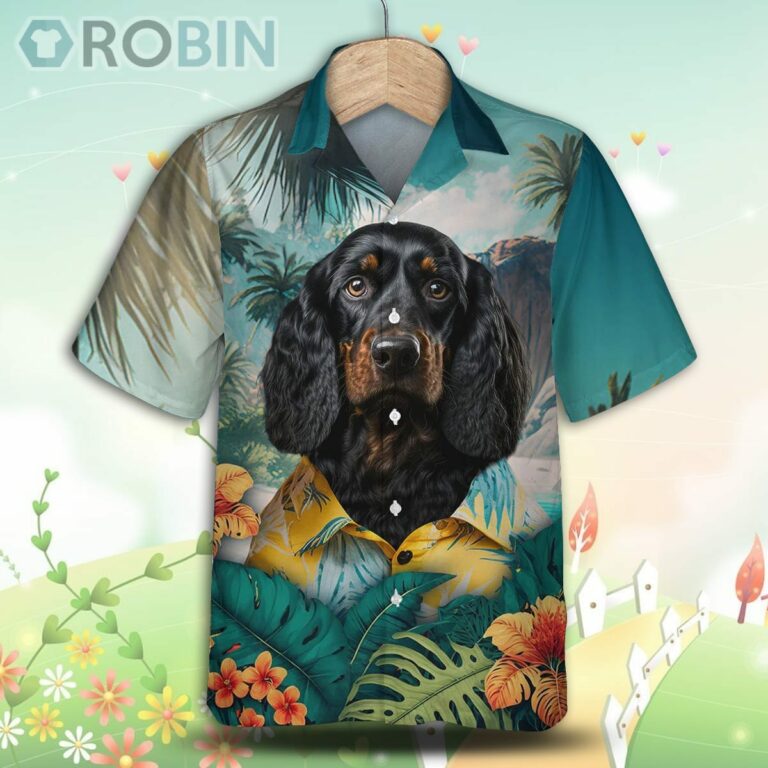 Gordon Setter Tropical Hawaiian Shirt, For Love Dog Shirt