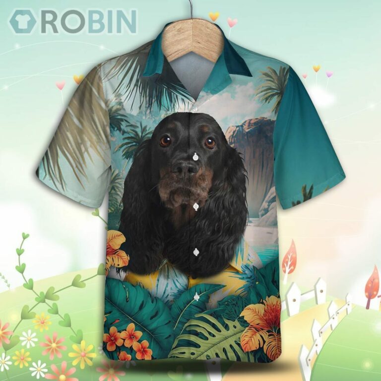 Gordon Setter Tropical Hawaiian Shirt, For Love Dog Shirts