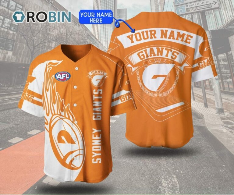 Greater Western Sydney Giants Baseball Jersey Personalized