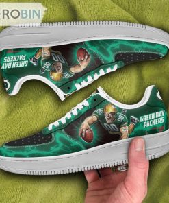 Green Bay Packers Air Sneakers Mascot Thunder Style Custom NFL Sport Shoes