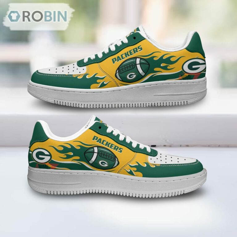 Green Bay Packers Air Sneakers, NFL Custom Sports Shoes