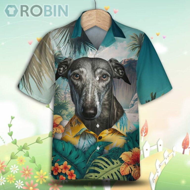 Greyhound Tropical Hawaiian Shirt, For Love Dog Shirt