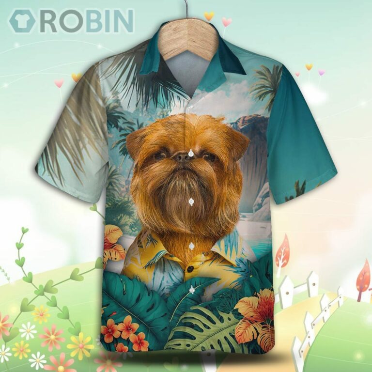 Griffon Brussels Tropical Hawaiian Shirt, For Love Dog Shirt