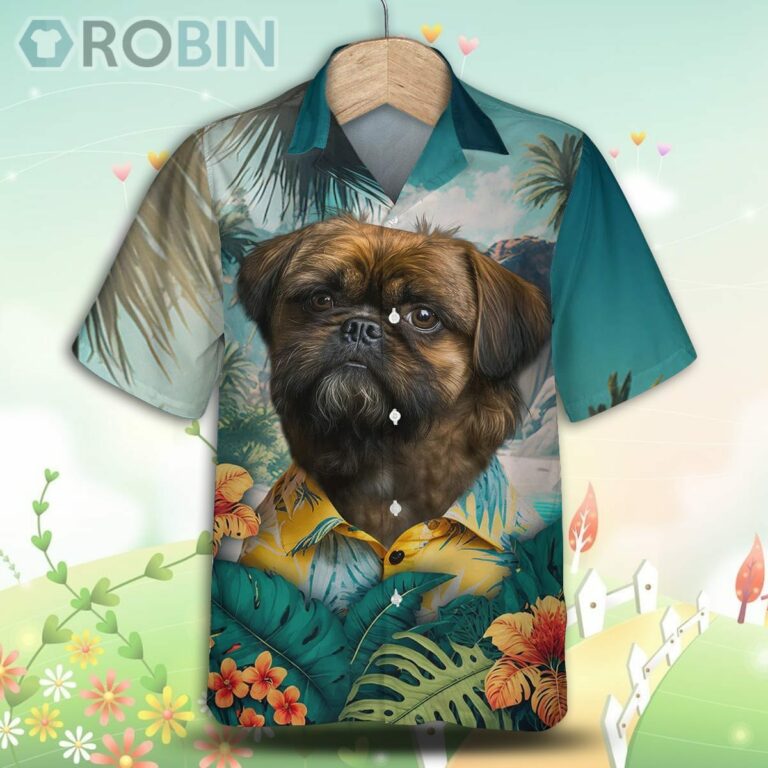 Griffon Brussels Tropical Hawaiian Shirt, For Love Dog Shirts