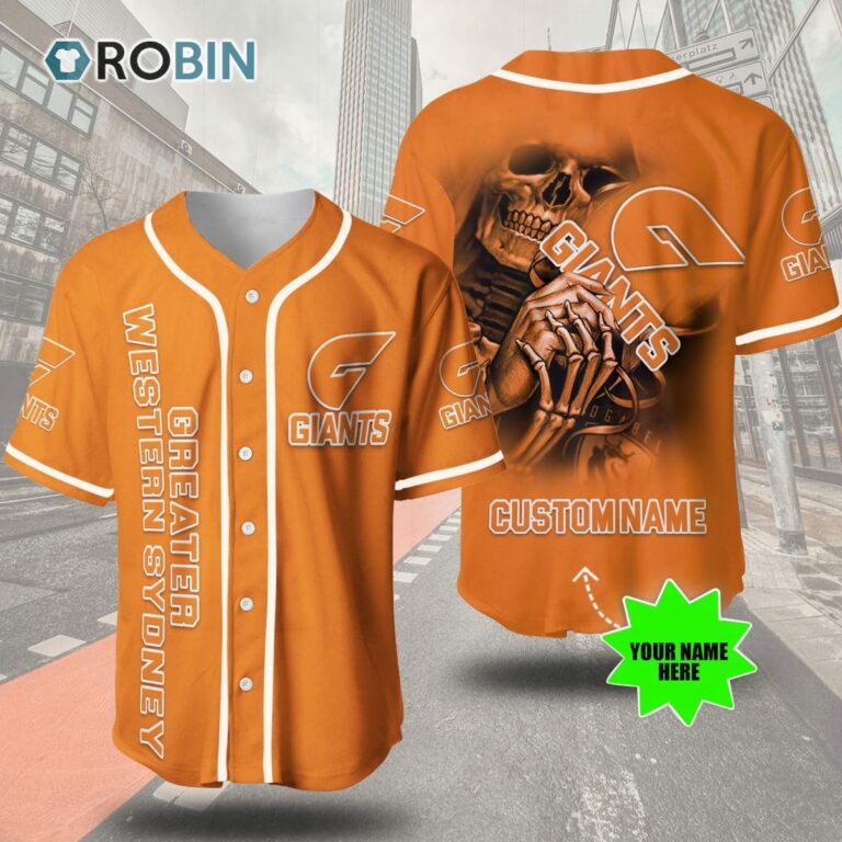 GWS GIANTS Skull 3D Personalized Baseball Jersey