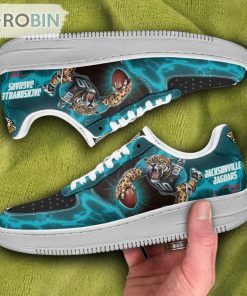 Jacksonville Jaguars Air Sneakers Mascot Thunder Style Custom NFL Sport Shoes Jacksonville Jaguars Air Sneakers Mascot Thunder Style Custom NFL Sport Shoes