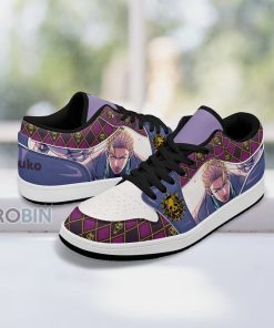 JoJo’s Bizarre Adventure Kira Killer Queen Shoes, Anime Low Jordan Sneaker JoJo’s Bizarre Adventure Kira Killer Queen Shoes, Anime Low Jordan Sneaker
