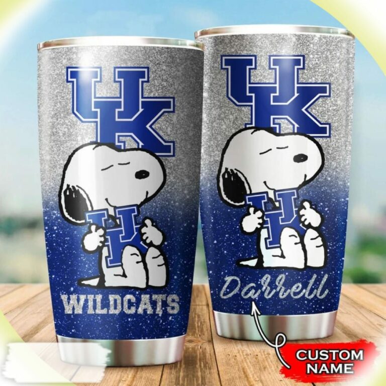 Kentucky Wildcats Snoopy Custom Name Tumbler