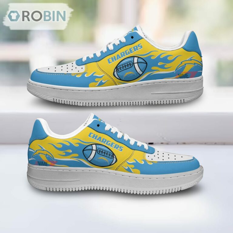 Los Angeles Chargers Air Sneakers, NFL Custom Sports Shoes