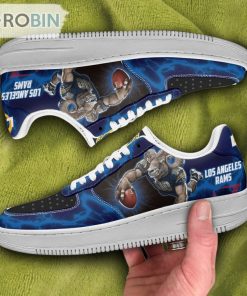 Los Angeles Rams Air Sneakers Mascot Thunder Style Custom NFL Sport Shoes