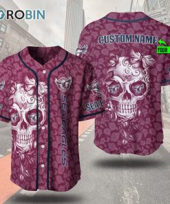 Manly Warringah Sea Eagles Skull 3D Personalized Baseball Jersey