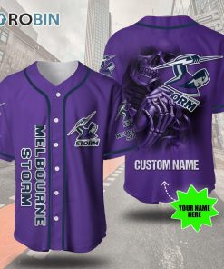 Melbourne Storm  Skull 3D Personalized Baseball Jersey