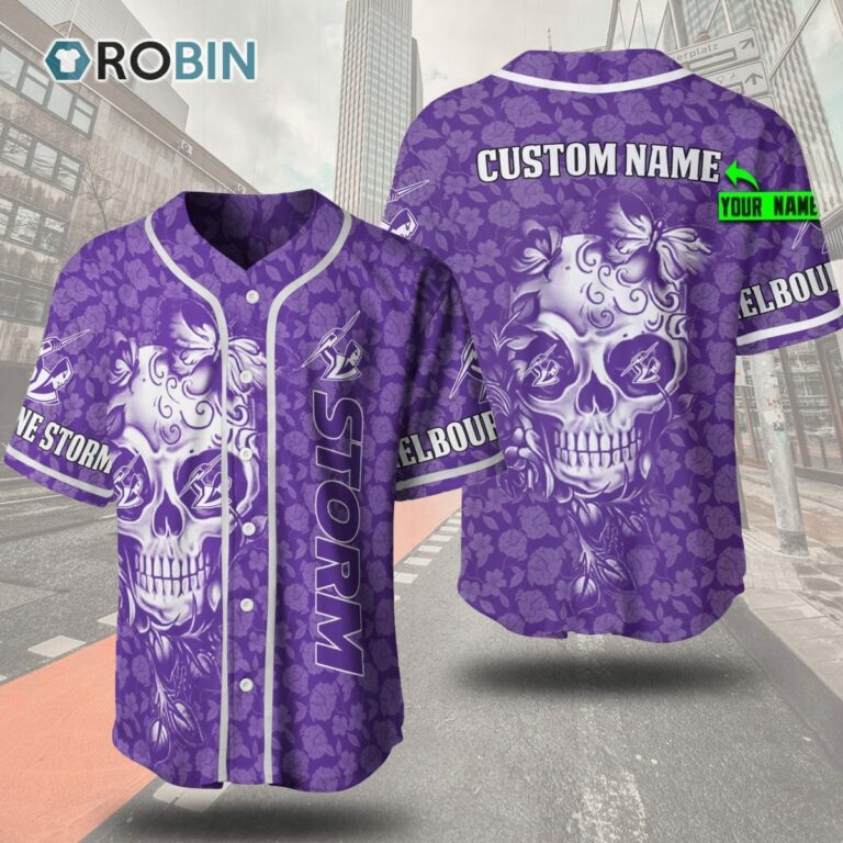 Melbourne Storm Skull 3D Personalized Baseball Jersey