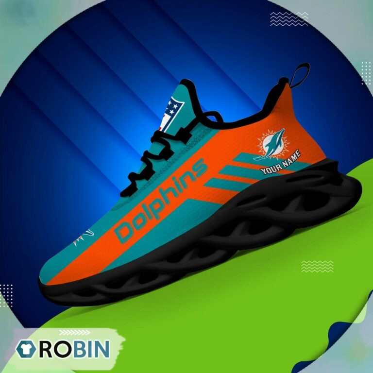 Miami Dolphins  NFL Clunky Max Soul Shoes Personalized