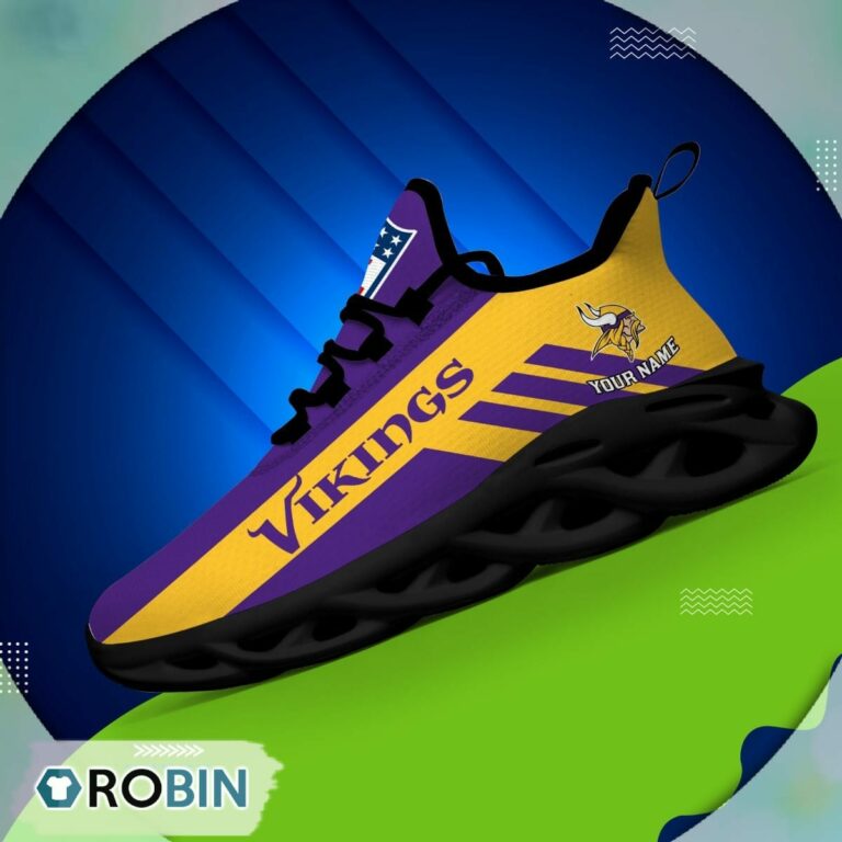 Minnesota Vikings  NFL Clunky Max Soul Shoes Personalized