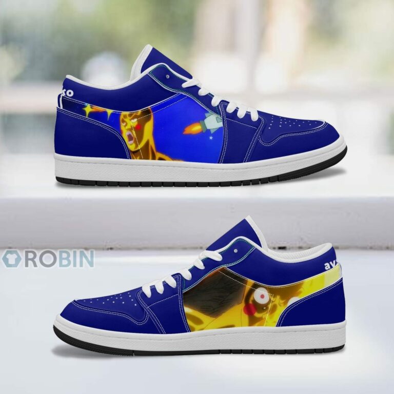 Mob Psycho 100 Golden Dimple Blue JD1 Low, Anime Low Jordan Sneaker