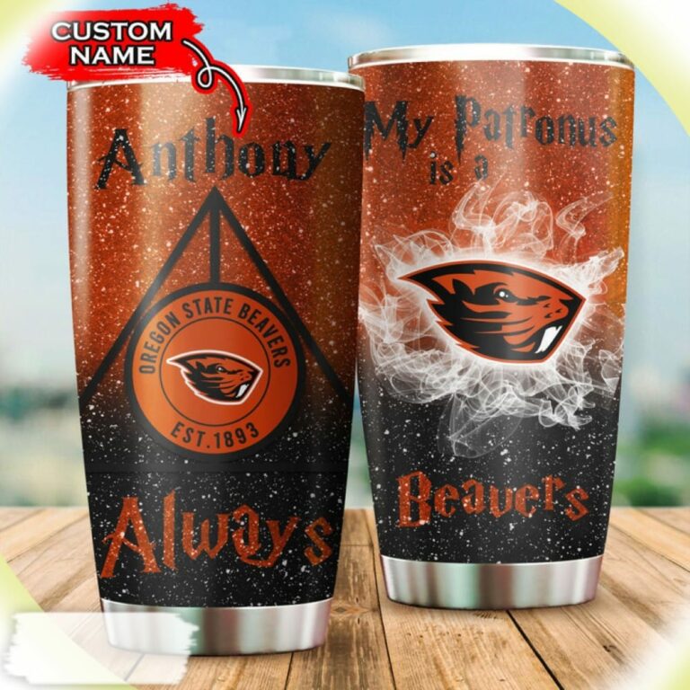 My Patronus Is A Beavers, Oregon State Beavers Harry Potter Custom Name Tumbler