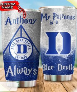 My Patronus Is A Blue Devils, Duke Blue Devils Harry Potter Custom Name Tumbler