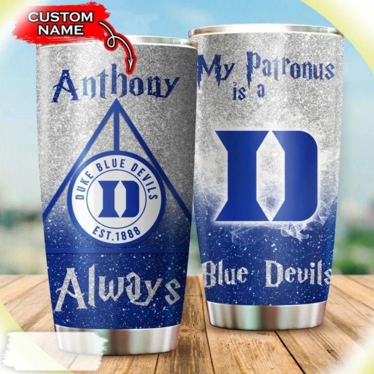 My Patronus Is A Blue Devils, Duke Blue Devils Harry Potter Custom Name Tumbler