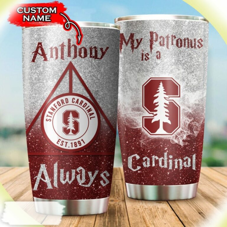 My Patronus Is A Cardinals Stanford Cardinal, Stanford Cardinal Harry Potter Custom Name Tumbler