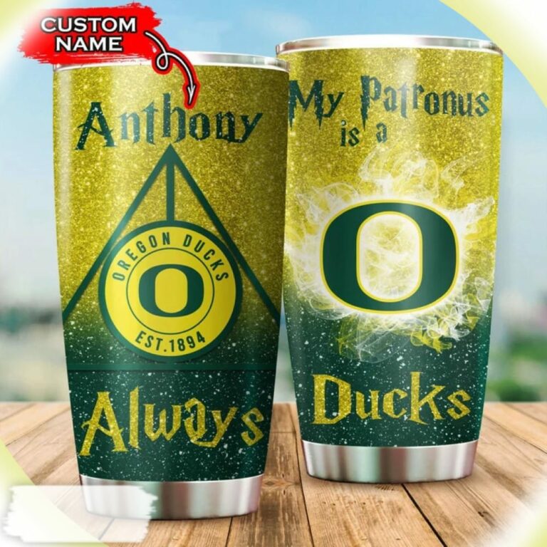 My Patronus Is A Ducks, Oregon Ducks Harry Potter Custom Name Tumbler