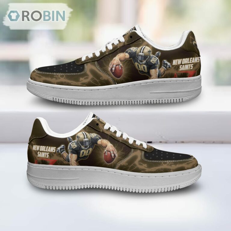 New Orleans Saints Air Sneakers Mascot Thunder Style Custom NFL Sport Shoes