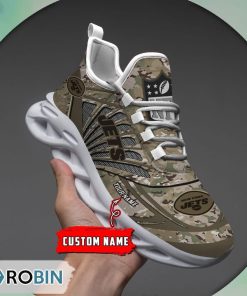 New York Jets NFL Personalized Camo Max Soul Shoes