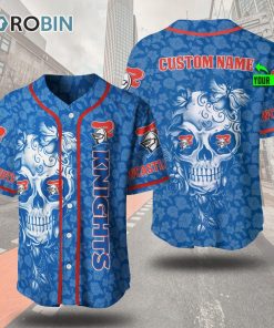 Newcastle Knights Skull 3D Personalized Baseball Jersey