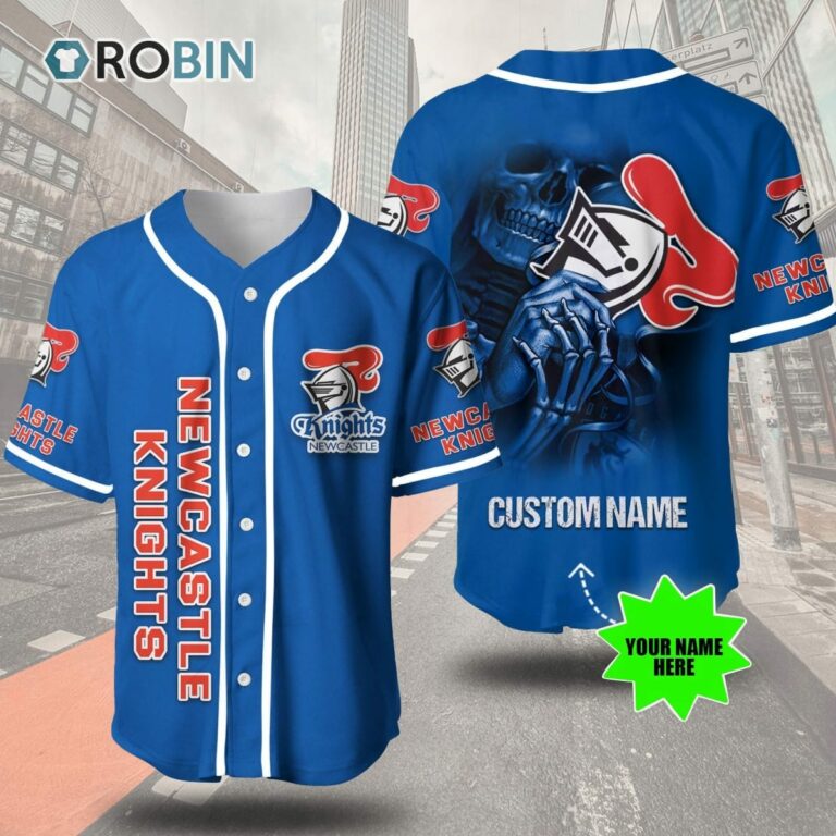 Newcastle Knights  Skull 3D Personalized Baseball Jersey