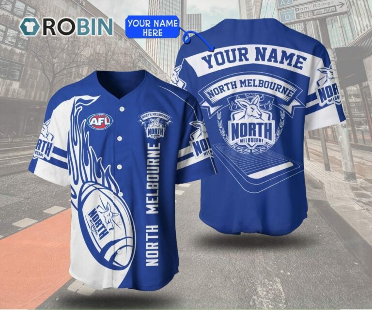 North Melbourne Football Club Baseball Jersey Personalized