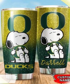 Oregon Ducks Snoopy Custom Name Tumbler