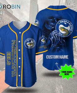 Parramatta Eels Skull 3D Personalized Baseball Jersey