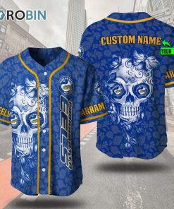 Parramatta Eels Skull Floral 3D Personalized Baseball Jersey Parramatta Eels Skull Floral 3D Personalized Baseball Jersey