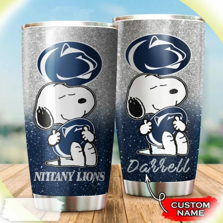 Penn State Nittany Lions Snoopy Custom Name Tumbler