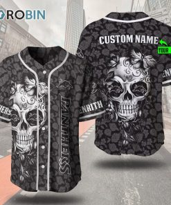 Penrith Panthers Skull Floral 3D Personalized Baseball Jersey Penrith Panthers Skull Floral 3D Personalized Baseball Jersey
