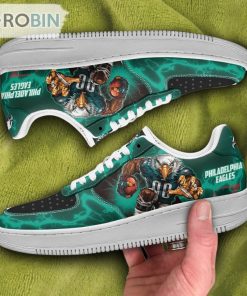Philadelphia Eagles Air Sneakers Mascot Thunder Style Custom NFL Sport Shoes