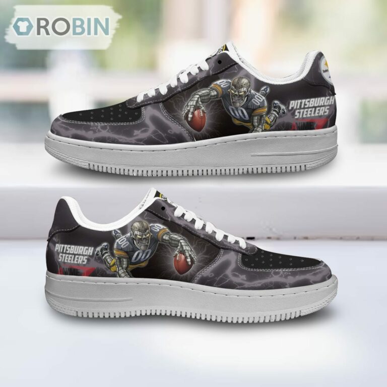 Pittsburgh Steelers Air Sneakers Mascot Thunder Style Custom NFL Sport Shoes