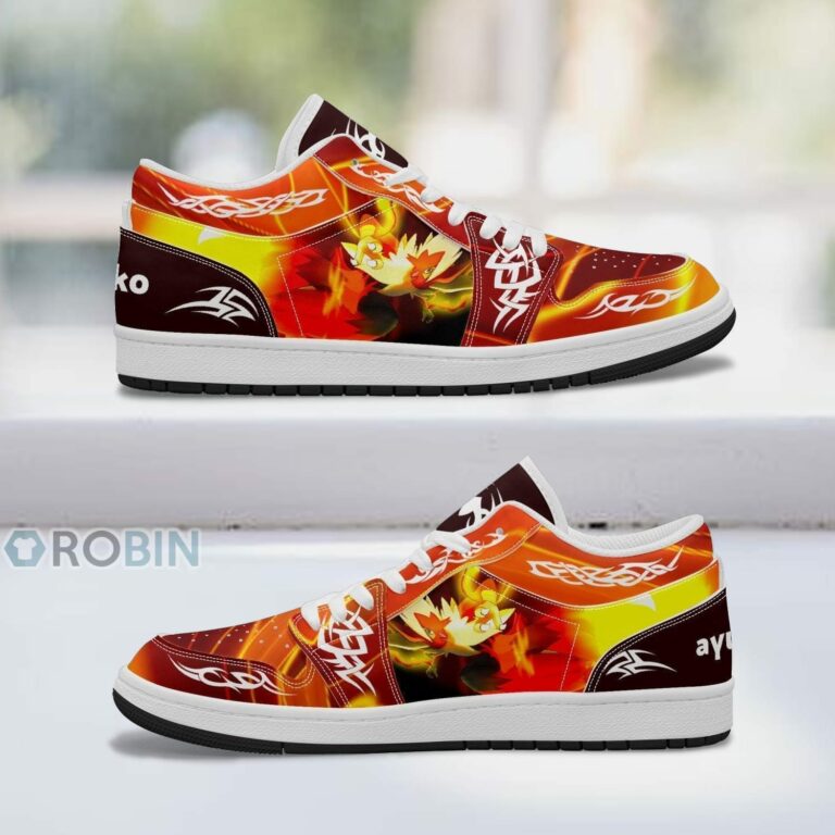 Pokemon Blaziken Sneaker, Anime Low Jordan Sneaker