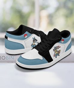 Pokemon Lucario Shoes, Anime Low Jordan Sneaker Pokemon Lucario Shoes, Anime Low Jordan Sneaker