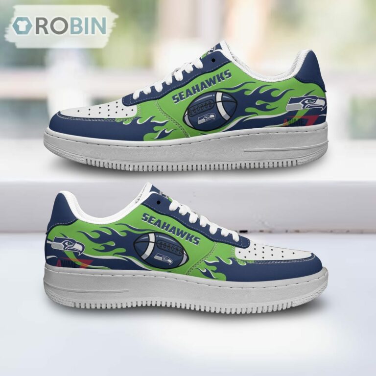 Seattle Seahawks Air Sneakers, NFL Custom Sports Shoes