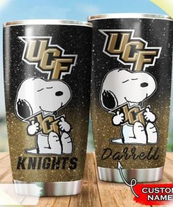 Snoopy Hug Logo UCF Knights Custom Name Tumbler