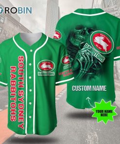 South Sydney Rabbitohs Skull 3D Personalized Baseball Jersey