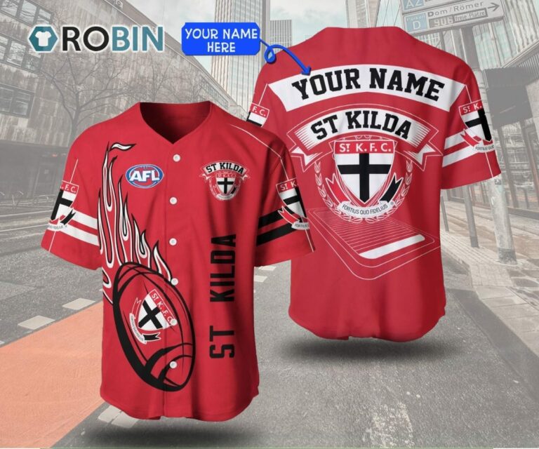 St Kilda Football Club Baseball Jersey Personalized