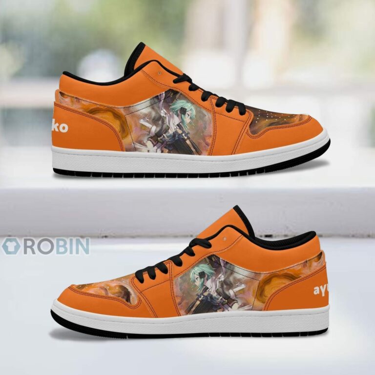 Sword Art Online Sinon Shoes, Anime Low Jordan Sneaker