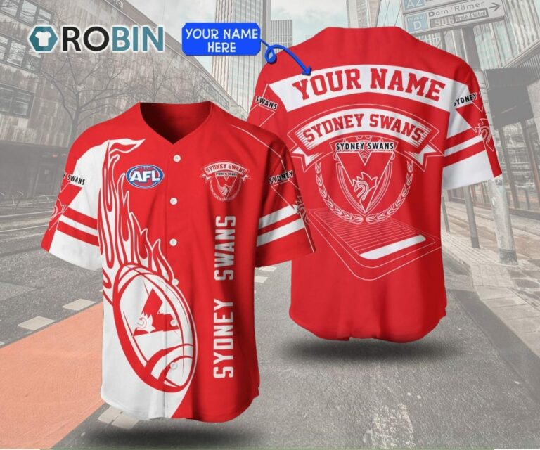 Sydney Swans Baseball Jersey Personalized