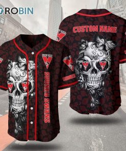 Sydney Swans  Football Club Skull 3D Personalized Baseball Jersey
